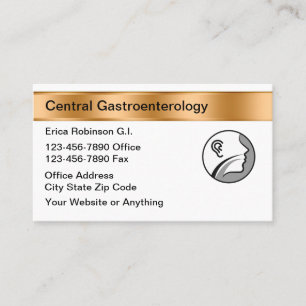 Tarjetas de presentación médicas de gastroenterólo