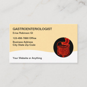 Tarjetas de presentación médicas de gastroenterólo