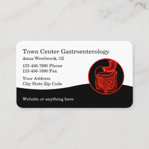Tarjetas de presentación médicas de gastroenterólo