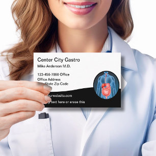 Tarjetas de presentación médicas de gastroenterólo