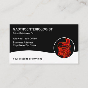 Tarjetas de presentación médicas de gastroenterólo