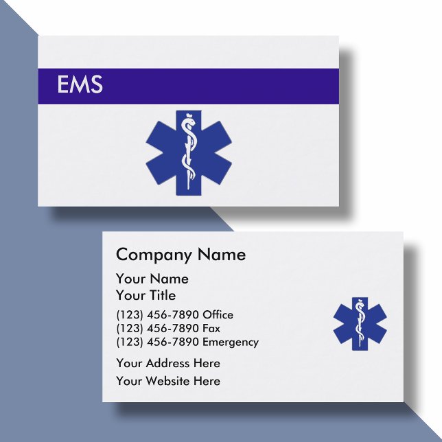 Tarjetas de presentación médicas EMS (Subido por el creador)