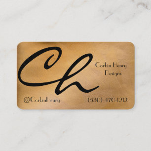 Tarjetas de presentación metálicas de cobre
