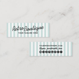 Tarjetas de presentación mini con rayas costeras r