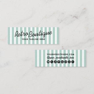 Tarjetas de presentación mini con rayas costeras r