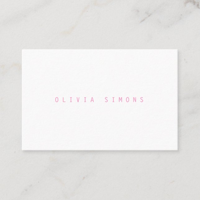 Tarjetas de presentación minimalistas (Anverso)