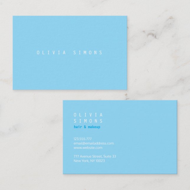 Tarjetas de presentación minimalistas (Anverso / Reverso)