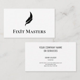 tarjetas de presentación minimalistas de fontanero