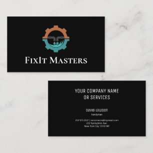 tarjetas de presentación minimalistas de fontanero