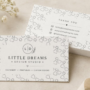 Tarjetas de presentación minimalistas para boutiqu