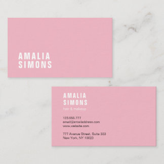Tarjetas de presentación minimalistas rosas