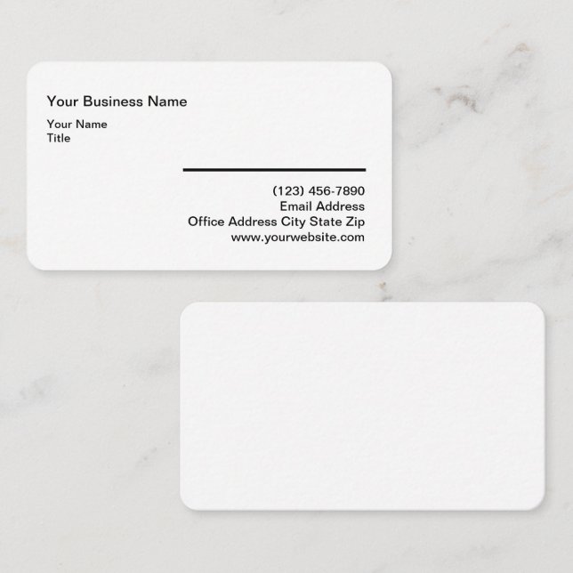 Tarjetas de presentación minimalistas simples redo (Anverso / Reverso)