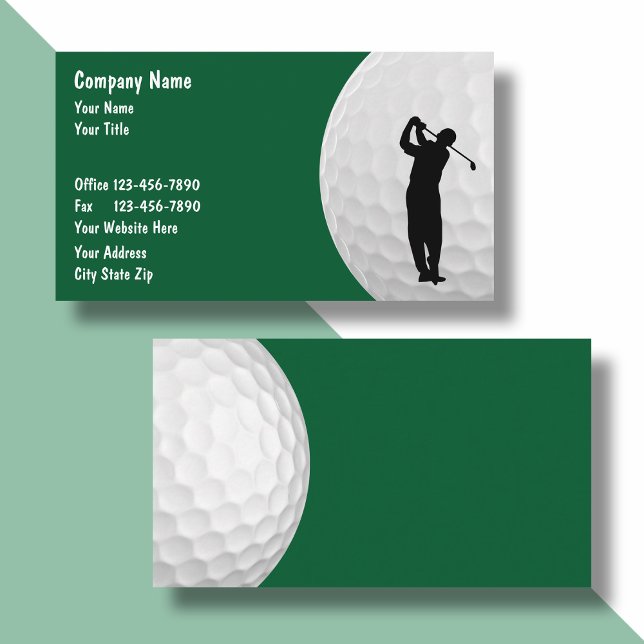 Tarjetas de presentación modernas con tema de golf (Subido por el creador)