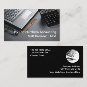 Tarjetas de presentación modernas de contable CPA