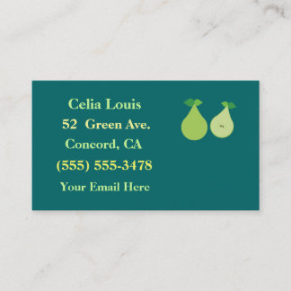 Tarjetas de presentación modernas de Green Pear