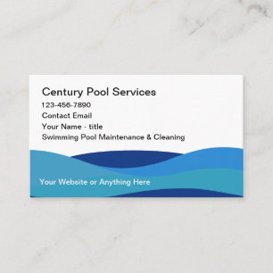 Tarjetas de presentación modernas de piscina