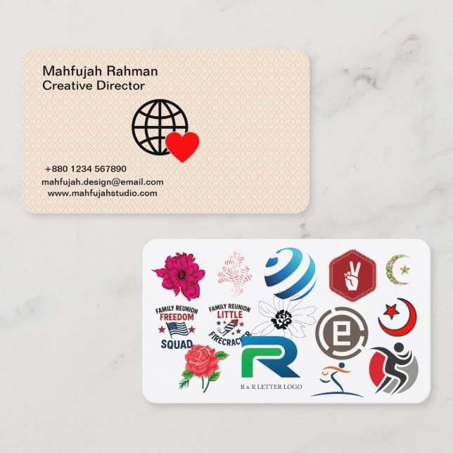 Tarjetas de Presentación Modernas | Marca Creativa (Anverso / Reverso)