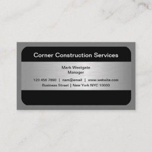 Tarjetas de presentación modernas nuevas de constr