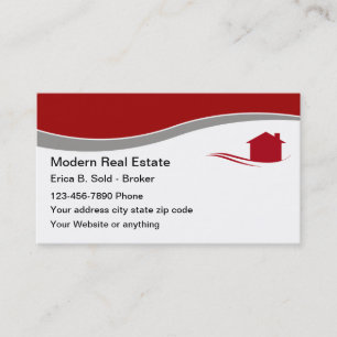 Tarjetas de presentación modernas para agentes in