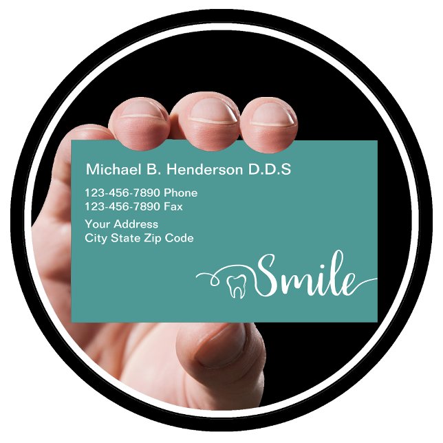 Tarjetas de presentación modernas para dentistas (Subido por el creador)