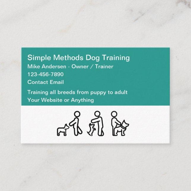 Tarjetas de presentación modernas para entrenador  (Anverso)