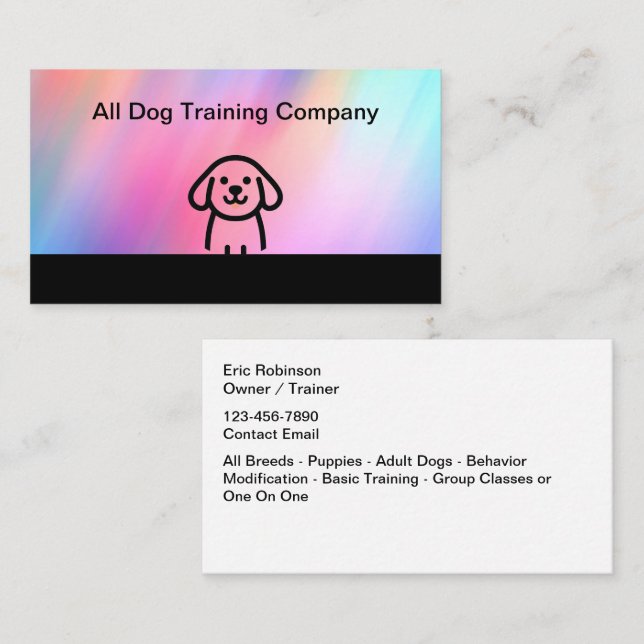 Tarjetas de presentación modernas para entrenamien (Anverso / Reverso)