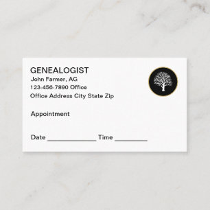 Tarjetas de presentación modernas para genealogist