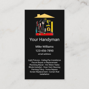 Tarjetas de presentación modernas para Handyman Bu