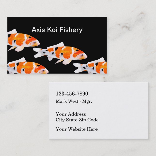 Tarjetas de presentación modernas para la pesca de (Anverso / Reverso)