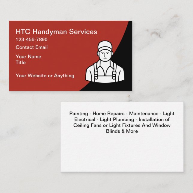 Tarjetas de presentación modernas para servicios d (Anverso / Reverso)