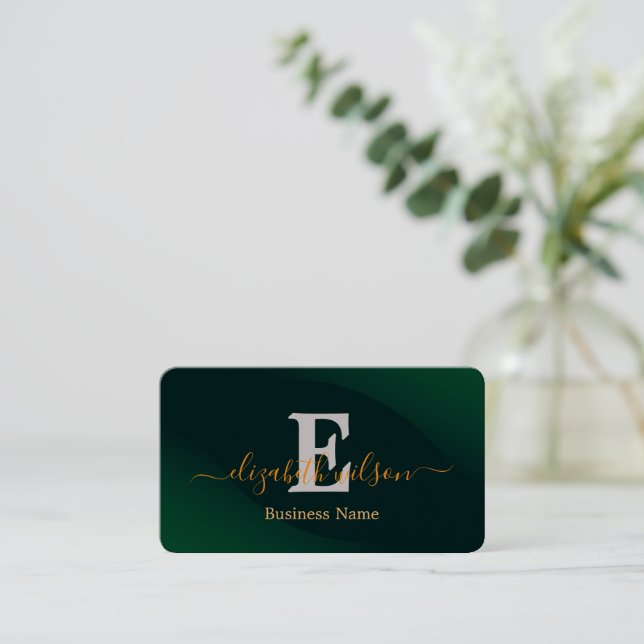 Tarjetas de presentación modernas y elegantes con  (Anverso de pie)