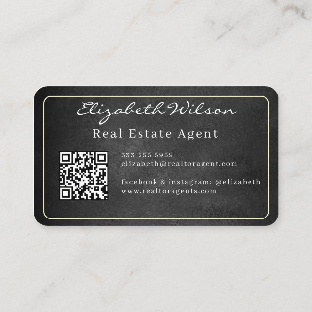 Tarjetas de presentación modernas y elegantes con  (Reverso)