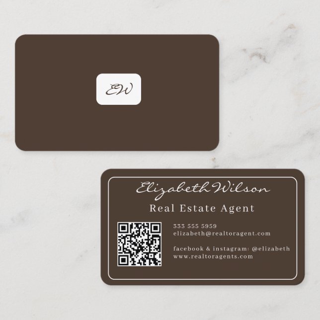 Tarjetas de presentación modernas y elegantes con  (Anverso / Reverso)