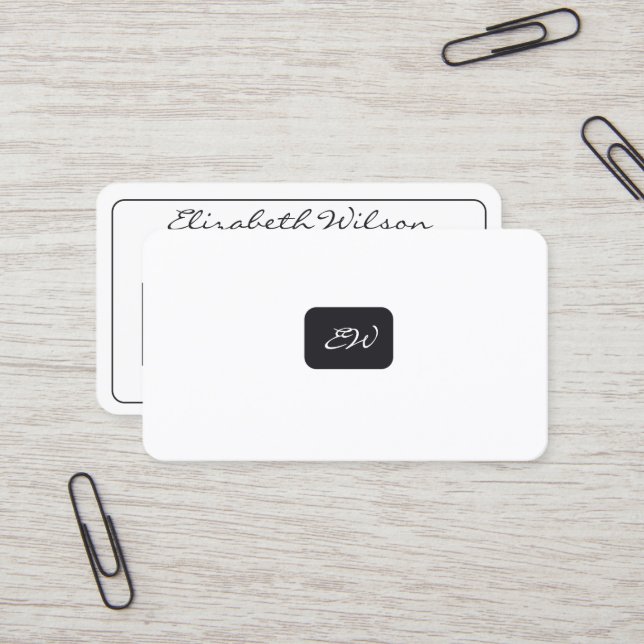 Tarjetas de presentación modernas y elegantes con  (Anverso/Reverso In Situ)