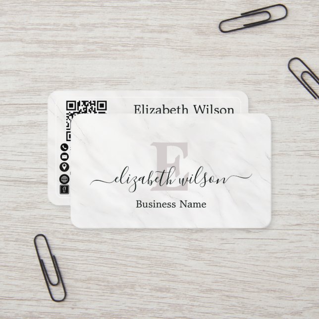 Tarjetas de presentación modernas y elegantes con  (Anverso/Reverso In Situ)