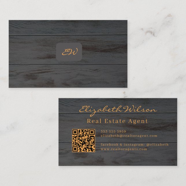 Tarjetas de presentación modernas y elegantes con  (Anverso / Reverso)