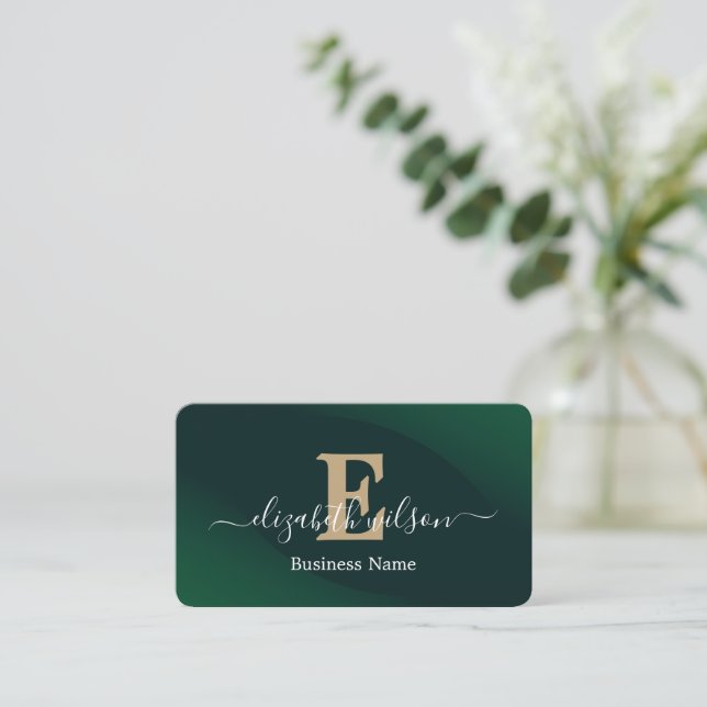 Tarjetas de presentación modernas y elegantes con  (Anverso de pie)