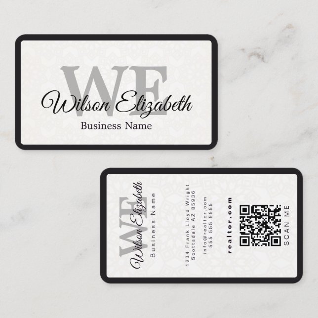 Tarjetas de presentación modernas y elegantes con  (Anverso / Reverso)