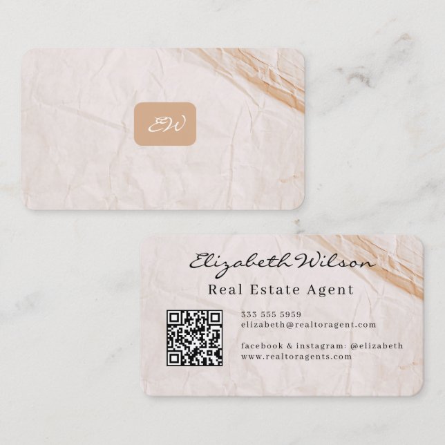 Tarjetas de presentación modernas y elegantes con  (Anverso / Reverso)