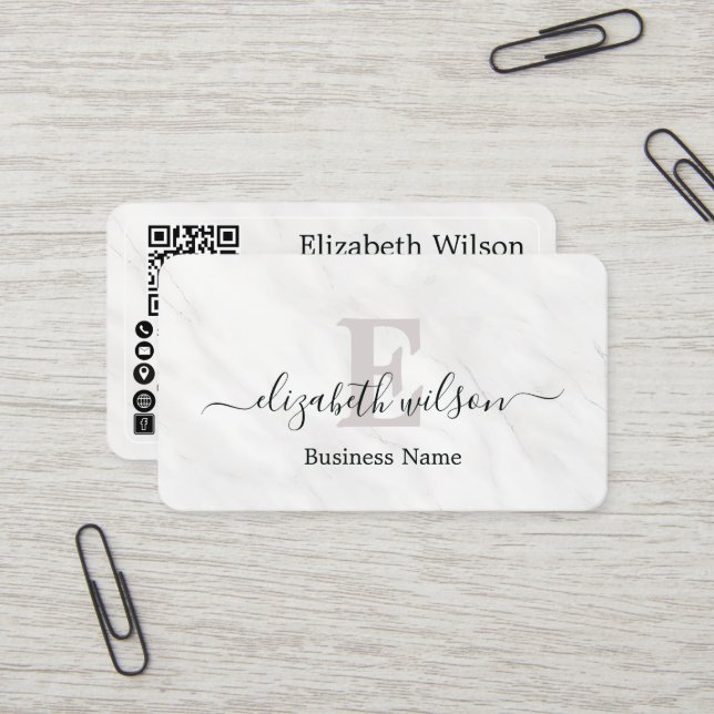 Tarjetas de presentación modernas y elegantes con  (Anverso/Reverso In Situ)