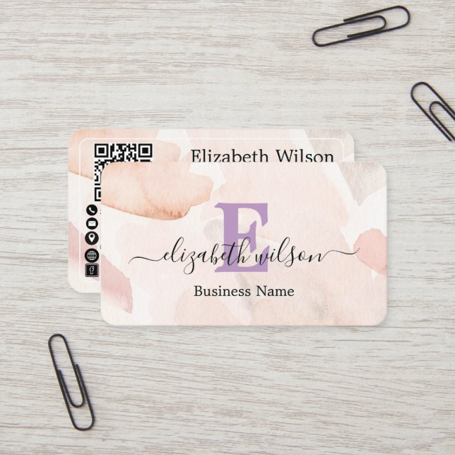 Tarjetas de presentación modernas y elegantes con  (Anverso/Reverso In Situ)