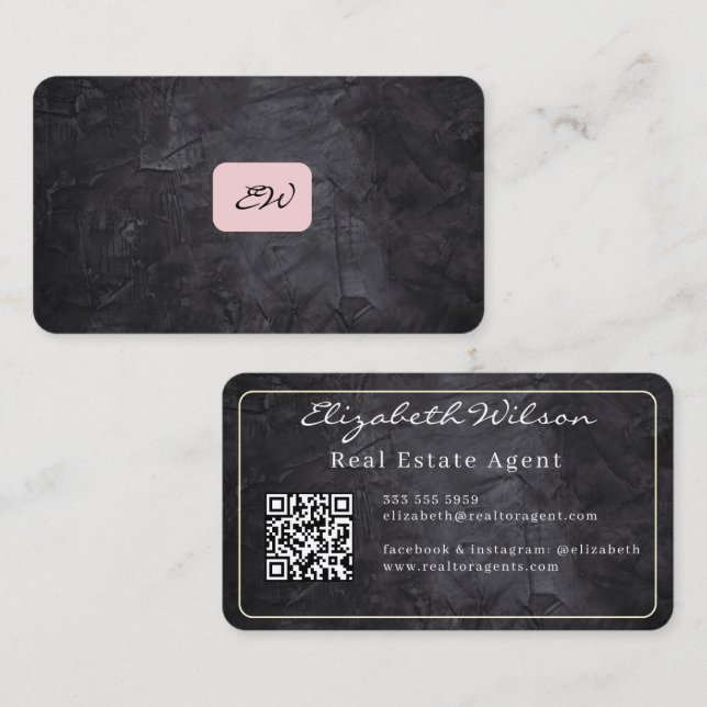 Tarjetas de presentación modernas y elegantes con  (Anverso / Reverso)