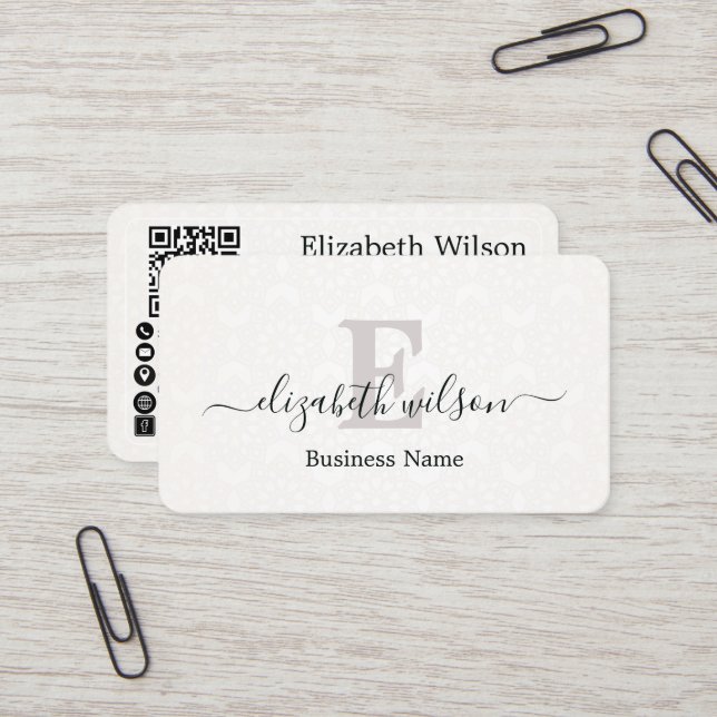 Tarjetas de presentación modernas y elegantes con  (Anverso/Reverso In Situ)