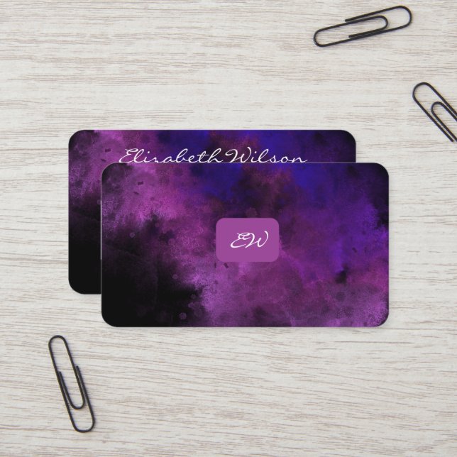 Tarjetas de presentación modernas y elegantes con  (Anverso/Reverso In Situ)