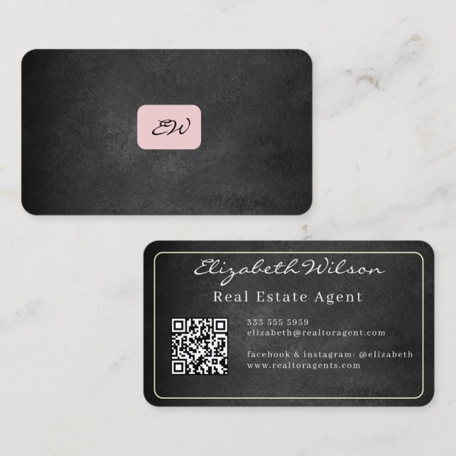 Tarjetas de presentación modernas y elegantes con  (Anverso / Reverso)