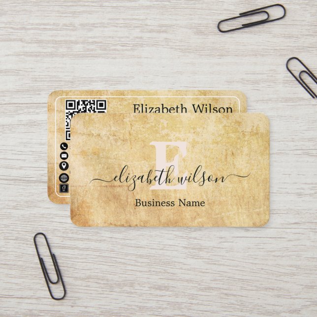 Tarjetas de presentación modernas y elegantes con  (Anverso/Reverso In Situ)