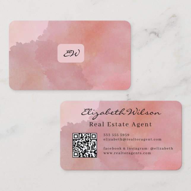 Tarjetas de presentación modernas y elegantes con  (Anverso / Reverso)