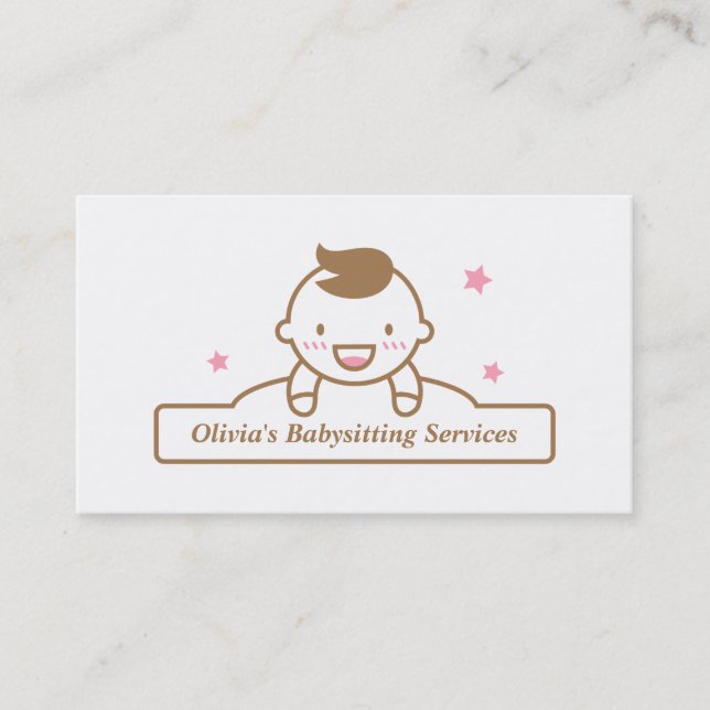 Tarjetas de presentación modernas y lindas para ni (Anverso)