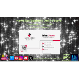 Tarjetas de presentación negras, rojas y blancas 1