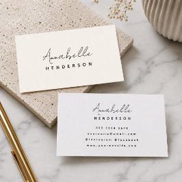 Tarjetas de presentación neutras | Crema elegante 